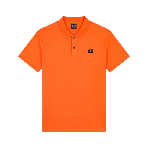 Polo Uomo in cotone piqué con badge Arancio PAUL & SHARK- Francavilla Moda
